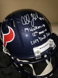 CULLEN GILLASPIA AUTOGRAPHED HOUSTON TEXANS HELMET 202//269